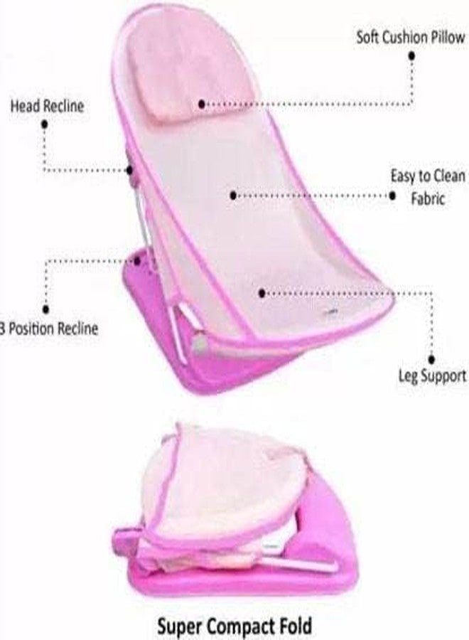KitchDeco Kitch Deco™ Foldable Baby Bather Seat New Born Babies for Bathing (Pink) - Image 4