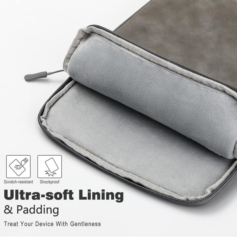 Moca حافظة كمبيوتر لوحي مقاس 13 بوصة لجهاز iPad Pro 12.9، Surface Pro 9/8/X، Galaxy Tab S9 Plus/S8 Plus، مع جيب ملحقات (رمادي داكن، 13 بوصة) - Image 3