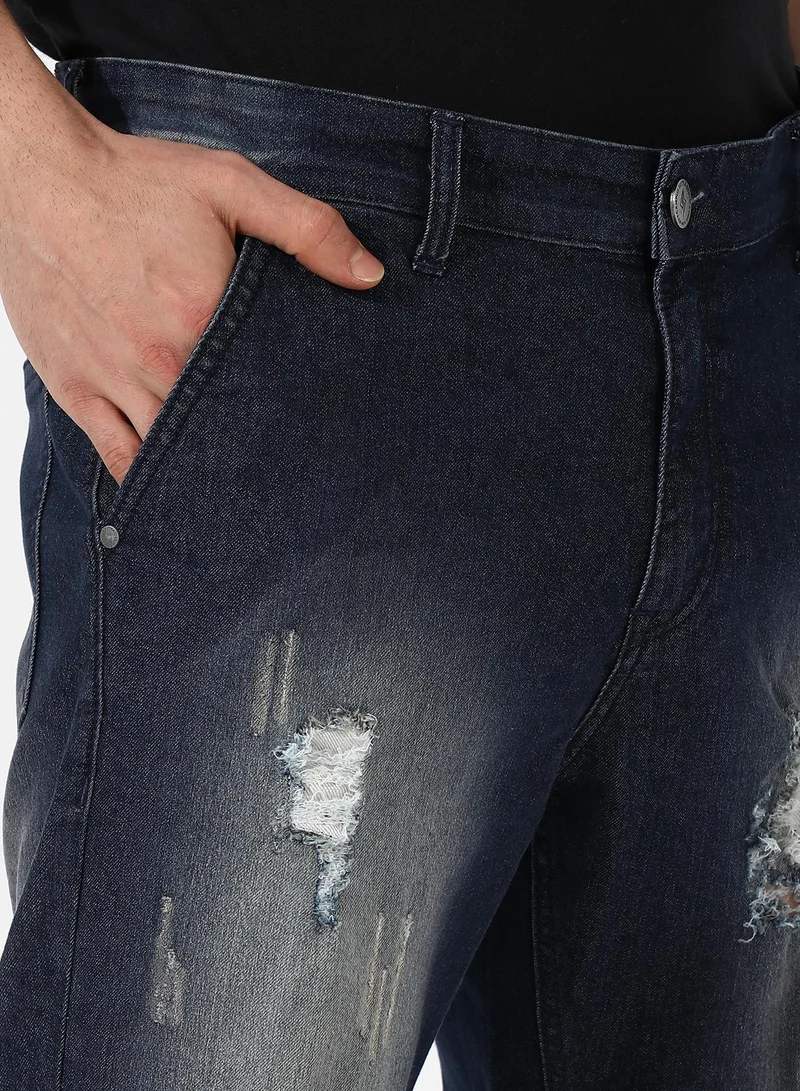 CAHOOT  Men's Ripped Dark-Wash Denim Jeans for Men | Best Price UAE