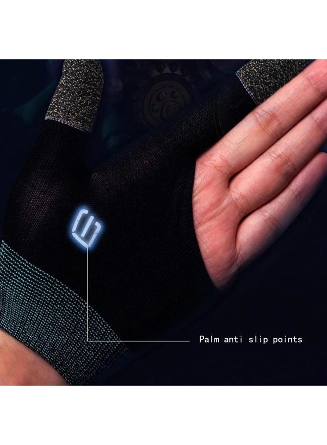 QPOIBSD Mobile Game Gloves, Ultra-Thin Mobile Gaming Gloves，Anti-Sweat Mobile Finger Sleeve Breathable for High-Ranking Players Mobile Game Streamer (Black) - Image 3
