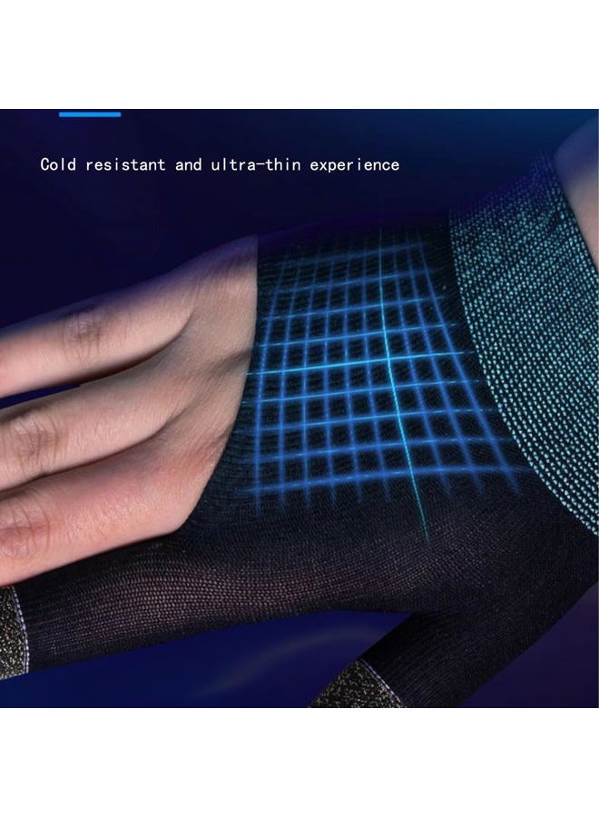 QPOIBSD Mobile Game Gloves, Ultra-Thin Mobile Gaming Gloves，Anti-Sweat Mobile Finger Sleeve Breathable for High-Ranking Players Mobile Game Streamer (Black) - Image 4