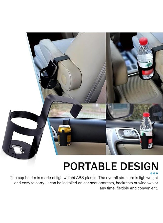 2 PCS Car Door Side Window Gap Cup Holder, Integrated Plastic Hollow Design Hanging Installation Door Lifting Glass Beverage Storage Rack, Quick Modification Accessories, for Cars (Black) - Image 4