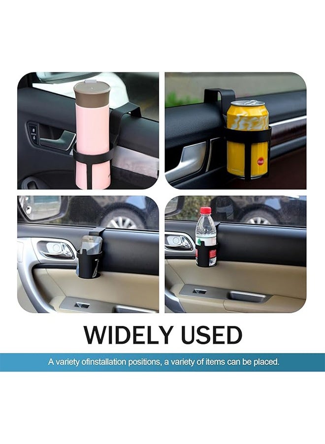 2 PCS Car Door Side Window Gap Cup Holder, Integrated Plastic Hollow Design Hanging Installation Door Lifting Glass Beverage Storage Rack, Quick Modification Accessories, for Cars (Black) - Image 5