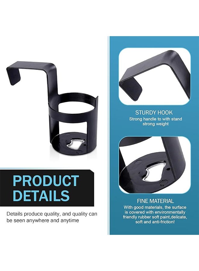 2 PCS Car Door Side Window Gap Cup Holder, Integrated Plastic Hollow Design Hanging Installation Door Lifting Glass Beverage Storage Rack, Quick Modification Accessories, for Cars (Black) - Image 3