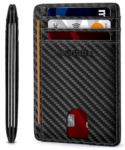 RUNBOX Slim Minimalist Front Pocket RFID Blocking Leather Wallets for Men and Women Card Holder Wallets Gifts for men - Image 1
