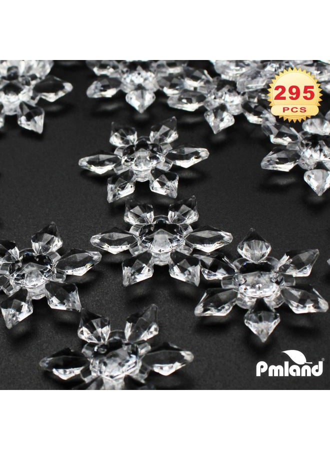 PMLAND Acrylic Season - Winter Table Scatter Decoration Snowflake Décor and Ornaments 290+ Pcs - Clear - Image 4