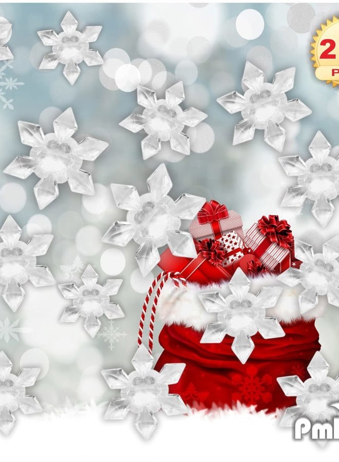 PMLAND Acrylic Season - Winter Table Scatter Decoration Snowflake Décor and Ornaments 290+ Pcs - Clear - Image 5
