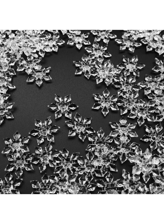 PMLAND Acrylic Season - Winter Table Scatter Decoration Snowflake Décor and Ornaments 290+ Pcs - Clear - Image 1