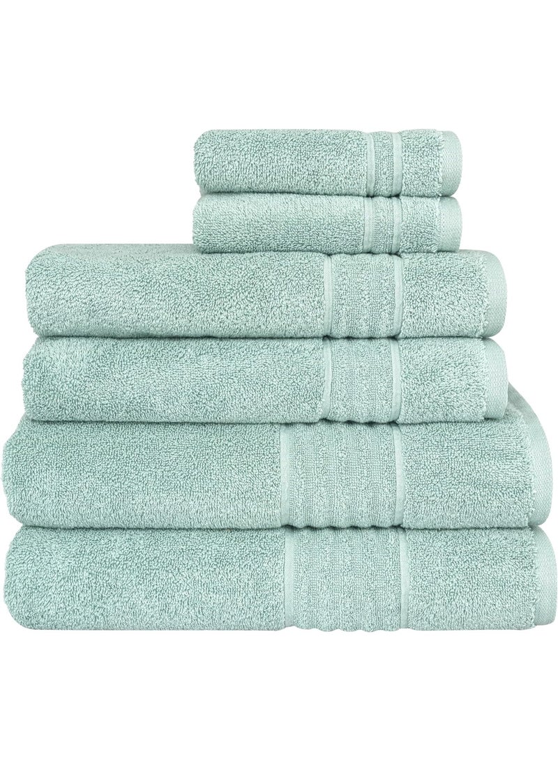 لوكسيول طقم مناشف فاخرة من لوكسيول - 100٪ قطن تركي نقي - وزن 600 GSM - ناعم جداً وذو امتصاص عالي - طقم 6 قطع (2 منشفة حمام 140×70، 2 منشفة يد 50×70، 2 منشفة وجه 50×30) - جودة فندقية فاخرة ومناسبة للمنتجعات - تصميم أنيق وعصري - معتمد من أوكو-تكس (صنع بطريقة مستدامة ومعيار 100) - أخضر زاهي - منشفة مثالية للاستخدام اليومي أو لضيوفك أو للهدايا - ناعمة على البشرة ولا تتلاشى ألوانها مع الغسيل - قابلة للغسل بالغسالة وتدوم طويلاً - فخامة ملموسة في كل مرة تستخدمها فيها - طقم مناشف عملي وأنيق يناسب المنزل أو السفر أو النادي الصحي - مناشف لوكسيول مصممة لتجمع بين الجودة العالية والأناقة - Image 1