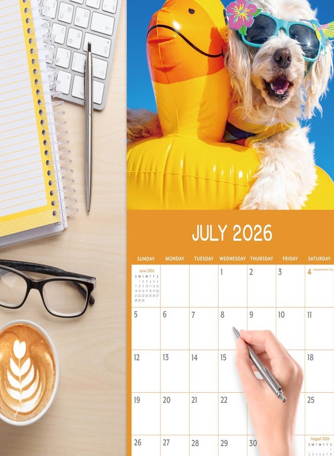 Indeme تقويم 2026-2027 - تقويم حائط للجراء اللطيفة 2026-2027، تقويم مرح للكلاب لمدة 18 شهرًا، من يوليو 2026 إلى ديسمبر 2027، مقاس 12 بوصة × 12 بوصة (مغلق)، 12 بوصة × 24 بوصة (مفتوح)، هدايا طريفة لتقويم الكلاب، فتحة للتعليق، مناسب للعطلات - Image 5