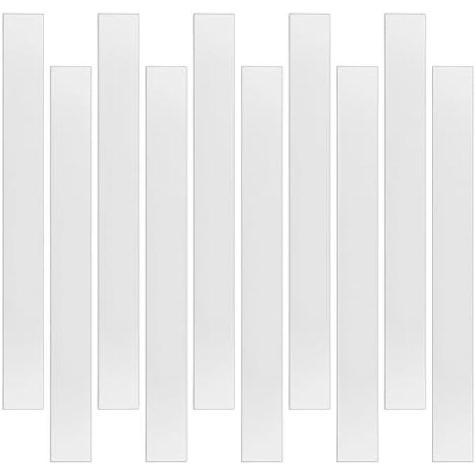 10PCS SELF-ADHESIVE FLEXIBLE MOLDING TRIM 7.8" X 0.8" MIRROR LIKE STICKER ACRYLIC GAP FILLER TRIM STRIP DECALS STICKER FOR WALL FRAMES WALLPAPER BORDER WAIST LINES, SILVER - Image 1