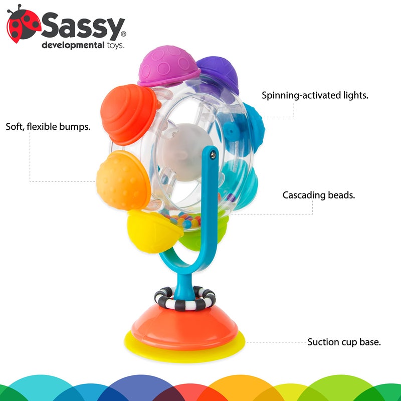 Sassy Rainbow Wheel High Tray Toy, Age 6+ Months - Image 2