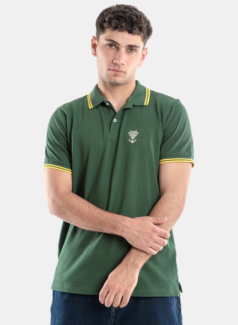 T-shirt POLO (striped) Olive