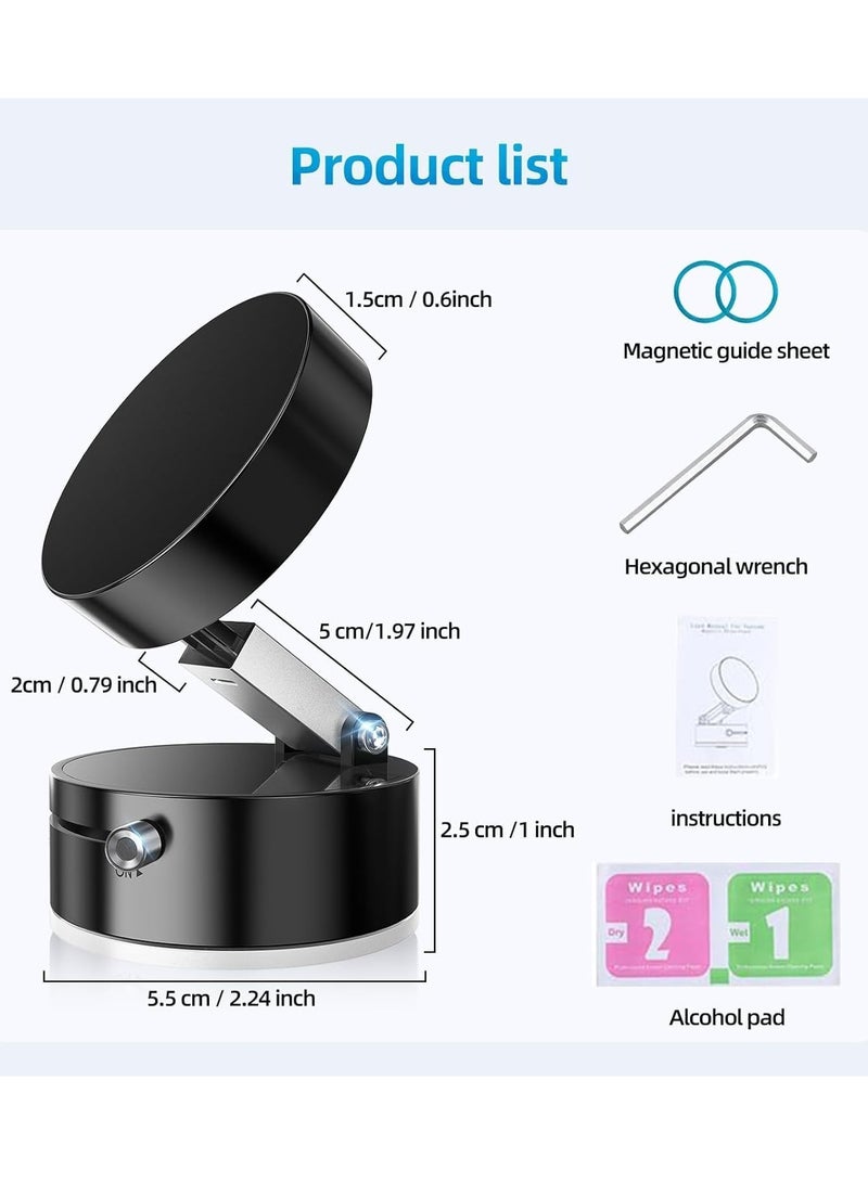 360° Rotatable Car Phone Holder, Adjustable Double Sided Magnetic Car Mount, Non-Electric Vacuum Magnetic Car Phone Holder for Car, Gym - Image 5