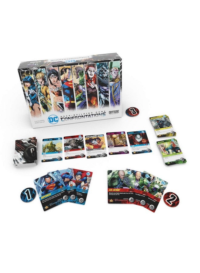 DC Deck-Building Game: Confrontations - Exciting 2v2 Format - Eight Iconic DC Characters to Play - Standalone, Compatible with Full DC Deck-Building Game Series