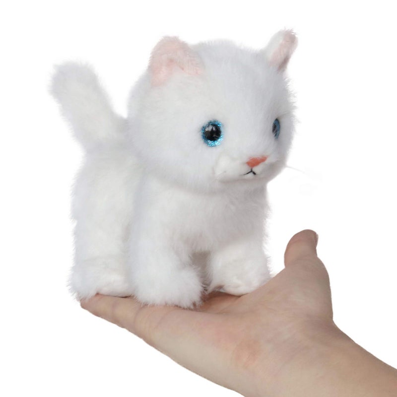 Ice King Bear Fluffy Little Cat Stuffed Animal Small Plush Toy 6 Inches White - Image 2
