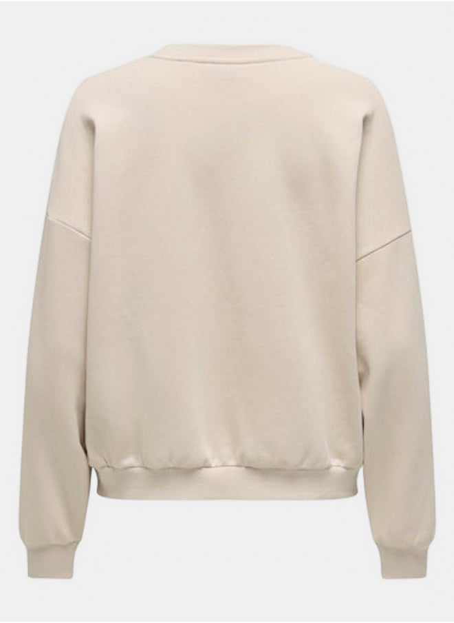 ONLY Onlhannah L/S O-Neck Print Box Cs Swt  - Image 2