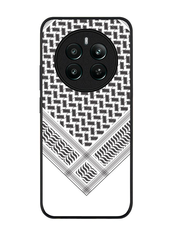 Stylizedd حافظة سوداء متينة لهاتف Realme 12 Plus 5G / Realme 12 4G، حافظة مرنة رفيعة مضادة للصدمات TPU جل - شيماغ النصر (أسود) - Image 1