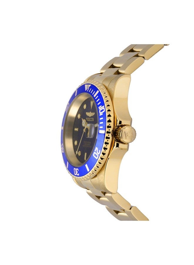 Invicta Men's Pro Diver Quartz Watch with Stainless Steel Strap, Gold/Blue, 26974 - Image 3