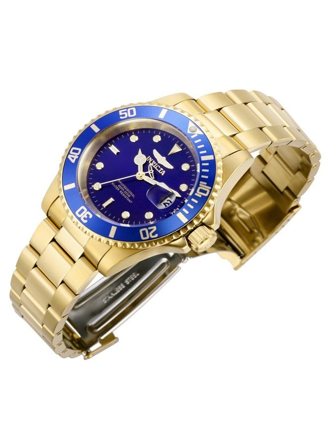 Invicta Men's Pro Diver Quartz Watch with Stainless Steel Strap, Gold/Blue, 26974 - Image 2