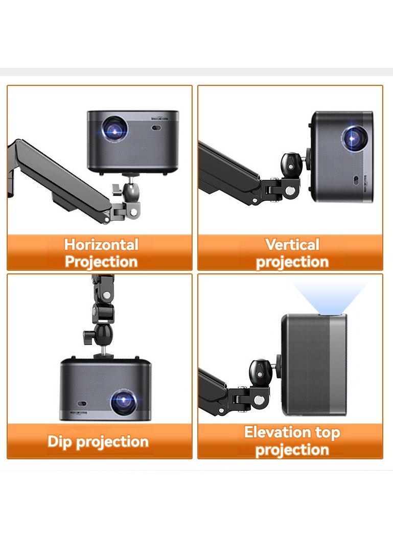 XiuWoo - Wall Mounted 360° Rotation Air Rocker Arm Projector Shelf Projector Bracket Wall Hanger Hanging Lifting Bracket Projector Expansion Bracket Ceiling Wall Side Projection Home Office Projector Stand Decorative Shelves - Image 1