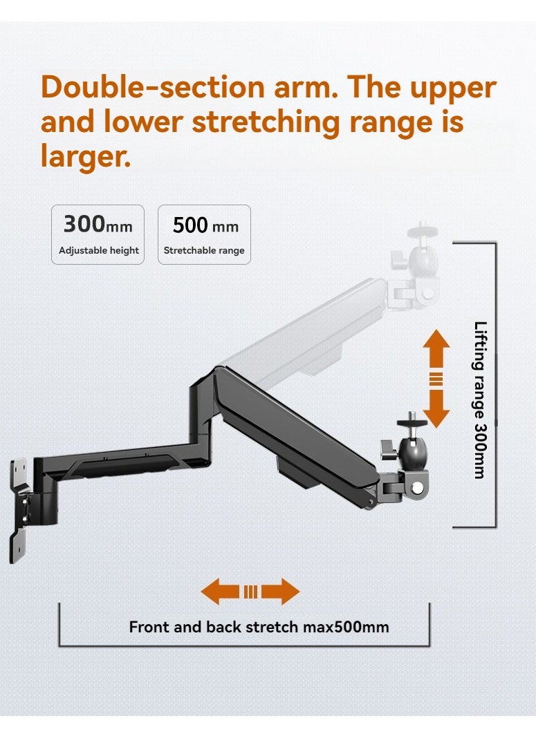 XiuWoo - Wall Mounted 360° Rotation Air Rocker Arm Projector Shelf Projector Bracket Wall Hanger Hanging Lifting Bracket Projector Expansion Bracket Ceiling Wall Side Projection Home Office Projector Stand Decorative Shelves - Image 1