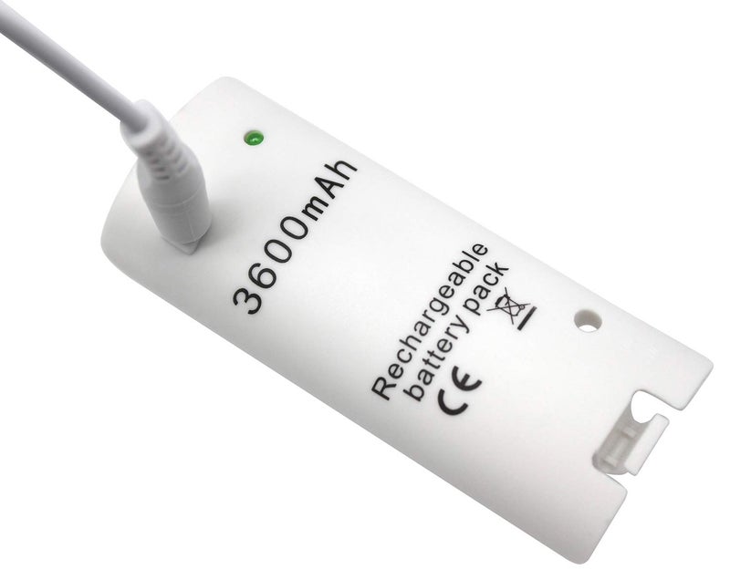OSTENT 3600mAh Rechargeable Battery Pack Charging Cable for Nintendo Wii Remote Controller Color White - Image 4