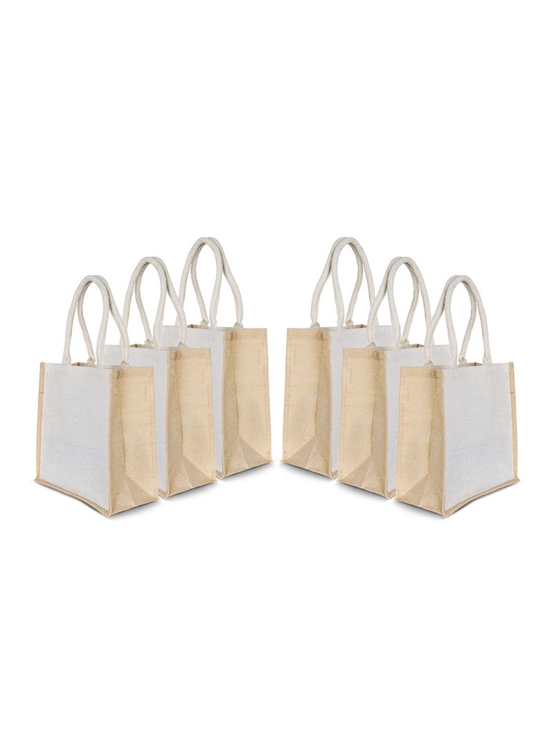 Green Bag (Pack of 10) Juco White & Natural (30x30x15)