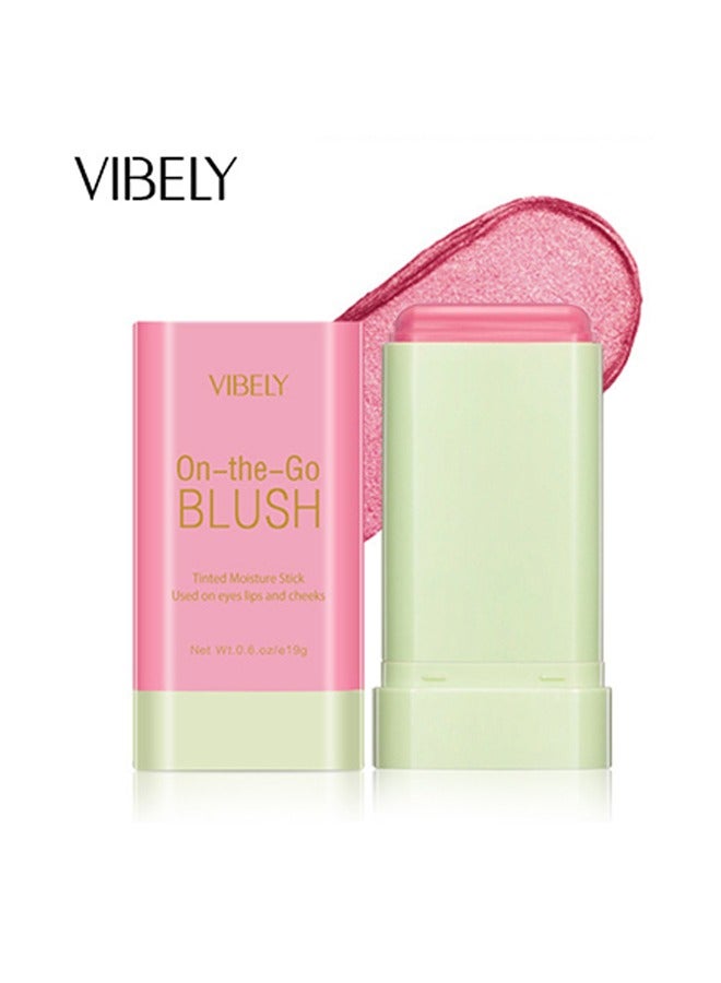 فايبلي On The Go Blush ، عصا أحمر الخدود عصا ماكياج ، كريم أحمر الخدود للون الخدين ، طويل الأمد ، طبيعي المظهر للوجه كريم الخدود مشرق الخوخ أحمر الخدود للارتداء اليومي 3D Wonder Stick (#V01) - Image 1