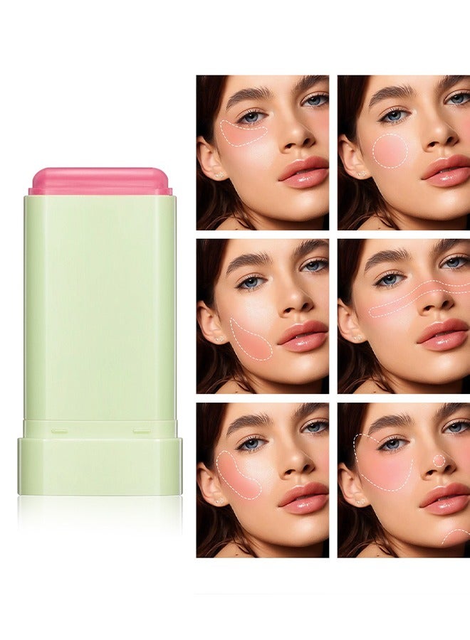 فايبلي On The Go Blush ، عصا أحمر الخدود عصا ماكياج ، كريم أحمر الخدود للون الخدين ، طويل الأمد ، طبيعي المظهر للوجه كريم الخدود مشرق الخوخ أحمر الخدود للارتداء اليومي 3D Wonder Stick (#V01) - Image 4