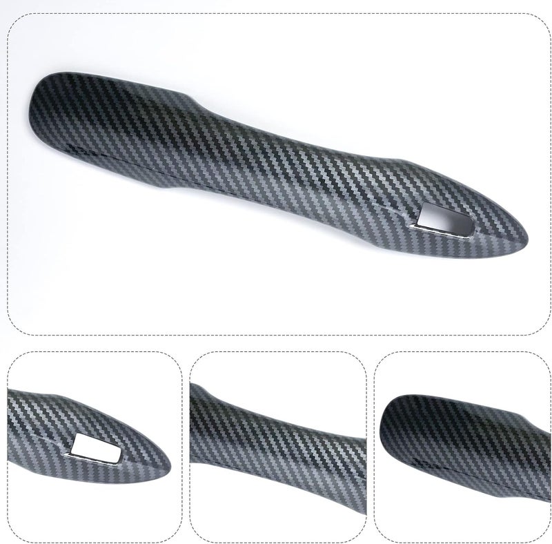 BENXUTO Door Handle Cover Trim Compatible with Toyota Camry 2018-2025 /Corolla 2019-2025 /Avalon 2019-2022 /Pruis Hatchback 2016-2024 Accessories Exterior Door Handle with 2 Smart Key Holes Carbon Fiber style - Image 5