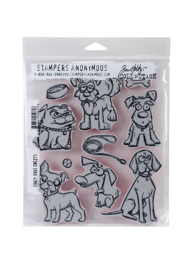 Stampers Anonymous - Cms Set Stampersa Cling Stamp Tholtz Crazy Dogs 24.6 X 18.9 X 0.5 Cm Multicolour - Image 1