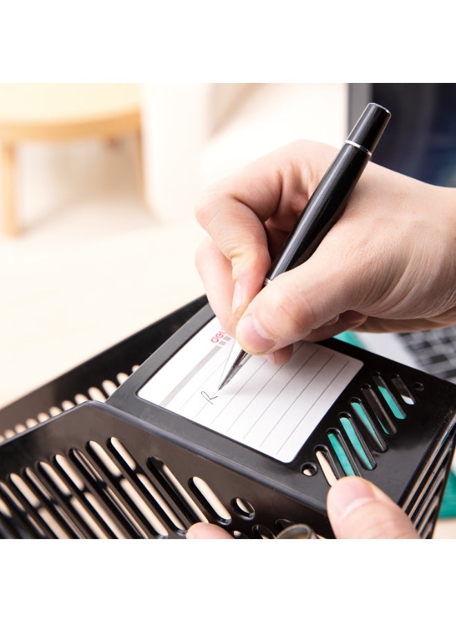 Deli E9841 Magazine Holder – Black, 259×90×295mm, Durable HIPS Material, Index Label for Easy Classification - Image 5