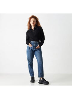 Lee Cooper Lee Cooper Textured Pullover with Collar and Zip Closure  - Image 2