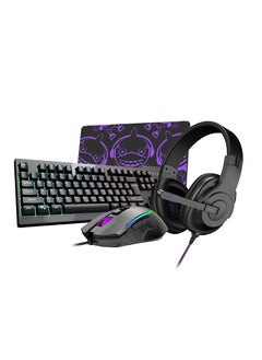 4-In-1 Professional Gaming Equipment Set, RGB Keyboard, Mouse, Mouse Pad and Headset Set