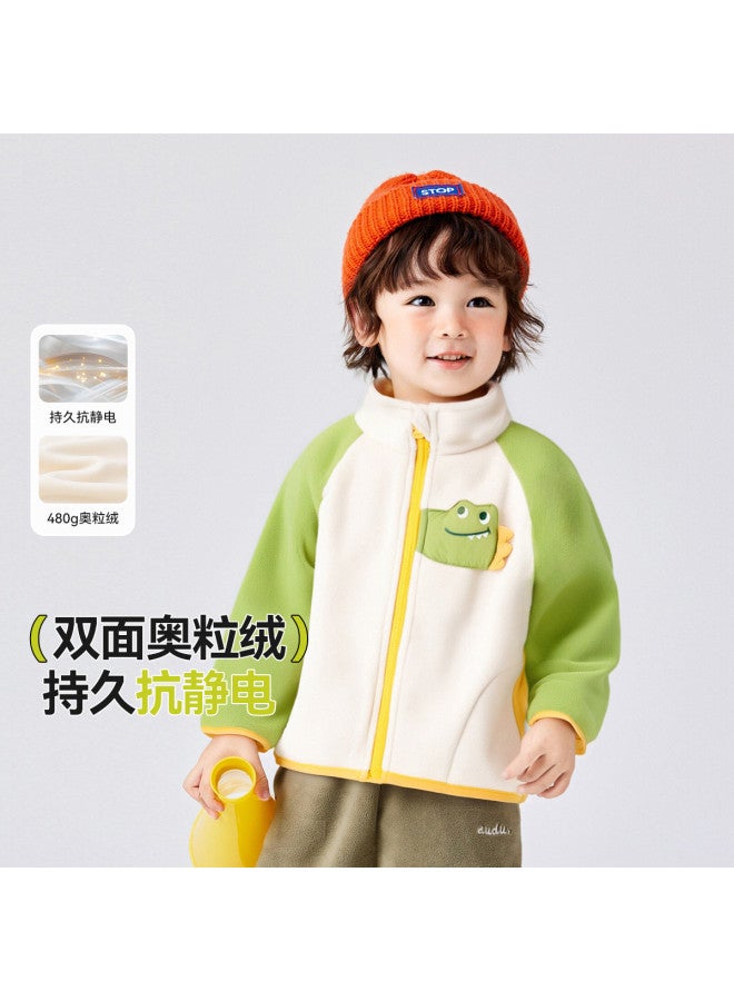 Doodle Home kids' Autumn Fleece Jacket, Stylish Boys' & Girls' Top, Baby Outerwear - Image 2
