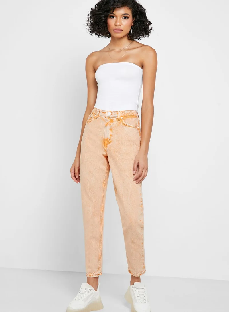 TOPSHOP High Rise Mom Jeans
