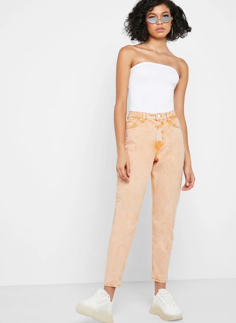 TOPSHOP High Rise Mom Jeans