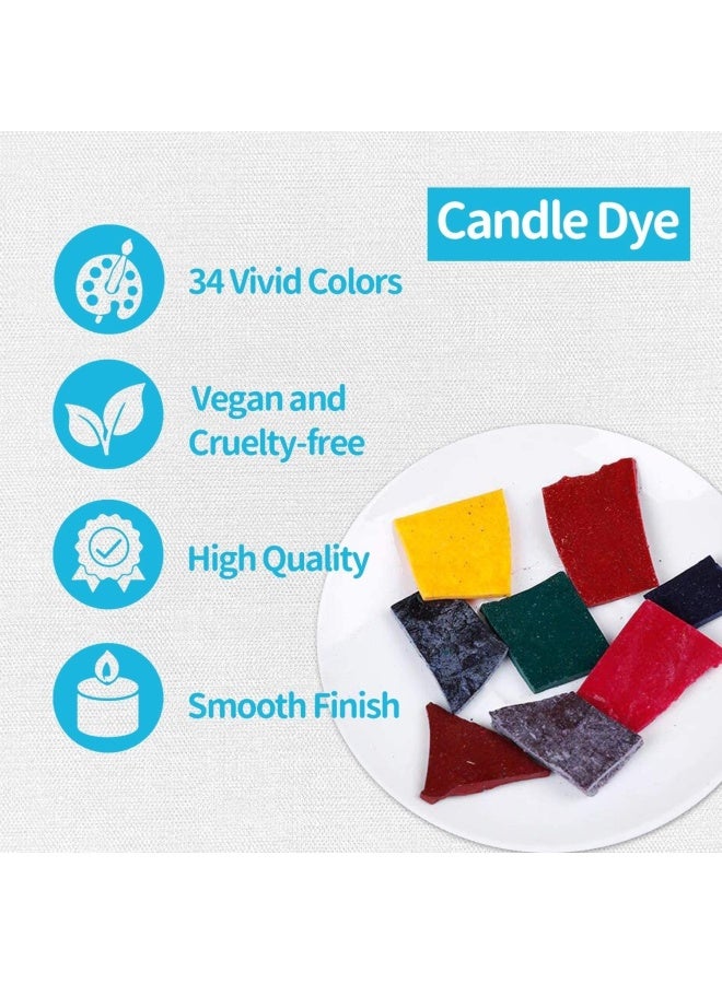 Yrym Ht Candle Dye 34 Popular Colors Candle Wax Dye For Candle Making 85 Oz Candle Color Dye For Soy Wax Safe And Natural - Image 2