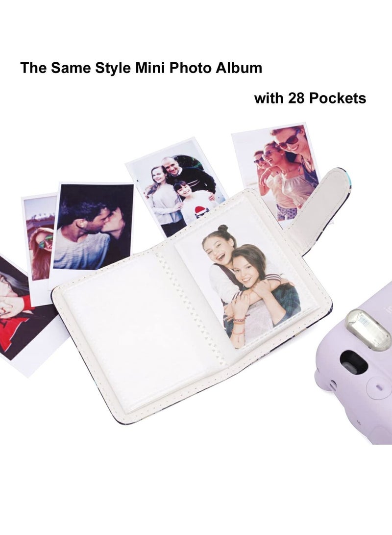 SYOSI Instant Camera Case Compatible with Fujifilm Instax Mini 11/9 / 8/8+, PU Leather Instant Film Camera Case with Adjustable Shoulder Strap Mini Photo Album (Astronaut) - Image 4