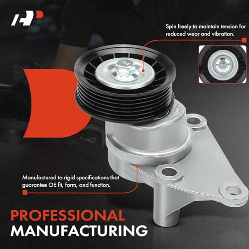 A-Premium مجموعة مشد الحزام A-Premium مع بكرة متوافقة مع شيفروليه، جي إم سي، كاديلاك - سيلفرادو، سافانا، سوبربان 1500، تاهو، سييرا، إسكاليد، رينير - V8 4.8L، 5.3L، 6.0L، 6.2L - Image 4