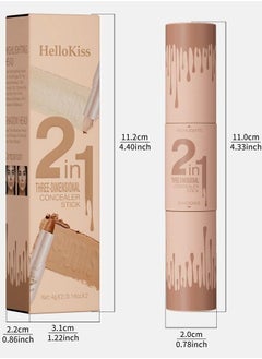 2 in 1 Concealer Stick Highlighter and Contour Stick for Face Shaping and Contouring Multi Makeup Stick Concealer Contour Highlighter Stick Cream Ivory Dark Coffee 03 - pzsku/Z431D07FB1BA2A2A7927BZ/45/_/1728562468/5ed33029-aea6-4307-bac0-65ed1371ac03