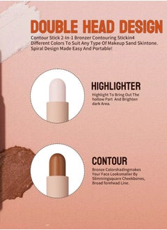 2 in 1 Concealer Stick Highlighter and Contour Stick for Face Shaping and Contouring Multi Makeup Stick Concealer Contour Highlighter Stick Cream Ivory Dark Coffee 03 - pzsku/Z431D07FB1BA2A2A7927BZ/45/_/1728562470/1c75805b-7da7-467b-8a73-5326b407de75