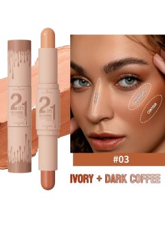 2 in 1 Concealer Stick Highlighter and Contour Stick for Face Shaping and Contouring Multi Makeup Stick Concealer Contour Highlighter Stick Cream Ivory Dark Coffee 03 - pzsku/Z431D07FB1BA2A2A7927BZ/45/_/1728562689/6ab5c682-81fc-4f79-9350-07bec01f3d29