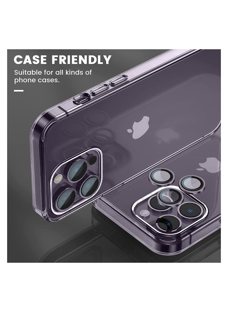 TWEGGON 3pc iPhone 14 Pro Camera Glass Purple Protective Camera Lens Glass for iPhone 14 Pro Purple  - Image 4