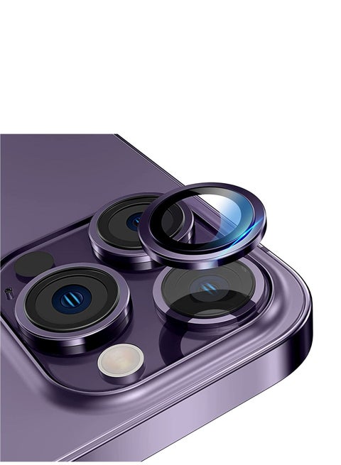 3 قطعة iPhone 14 Pro كاميرا زجاجية أرجوانية واقية عدسة كاميرا زجاجية ل iPhone 14 Pro Purple
