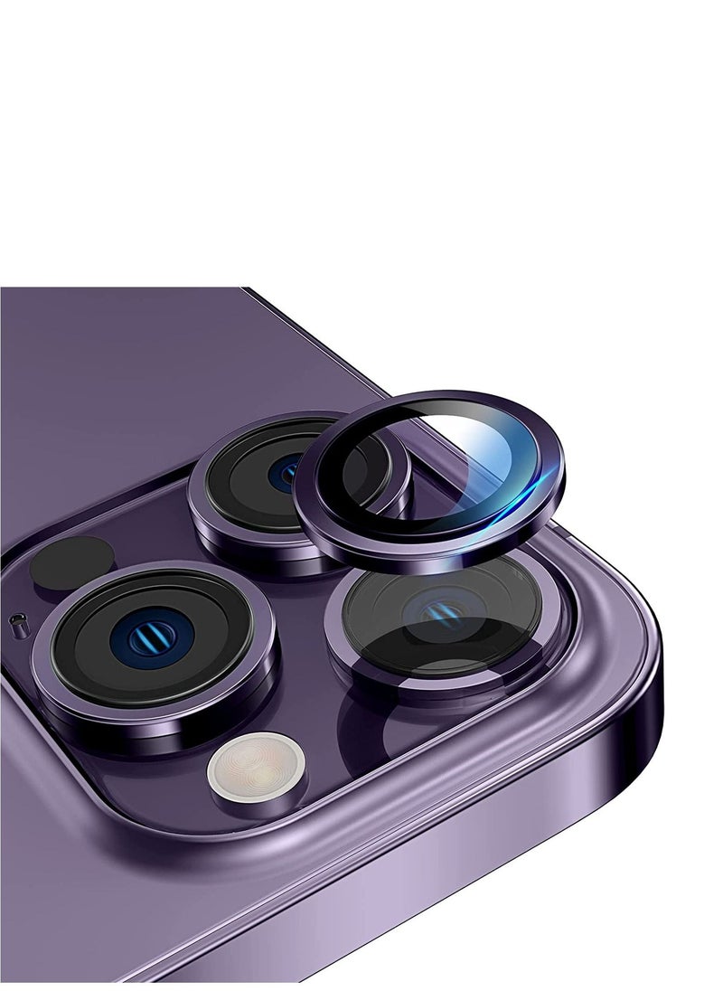 TWEGGON 3pc iPhone 14 Pro Camera Glass Purple Protective Camera Lens Glass for iPhone 14 Pro Purple  - Image 1