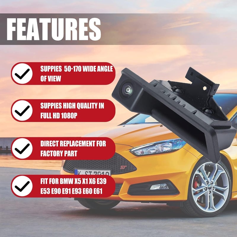 FEXON HD 1080P 30FPS Rear Reversing Backup Camera Waterproof Night Vision for BMW Models 2002-2011 - Image 2