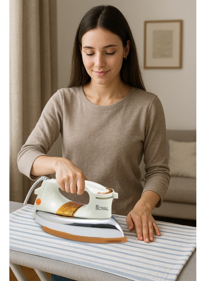 رويال مكواة جافة ثقيلة 1200 واط بقاعدة سيراميكية غير لاصقة – RA-HWI007 1200 W Heavy Weight Dry Iron RA-HWI007 - Image 4