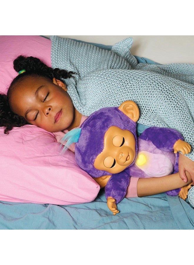 Fingerlings Care ‘n’ Cuddles Interactive Baby Monkey, Sunny (Purple), Toys for 3 Year Olds, 150+ Sounds and Reactions, Heart Lights Up - Image 2